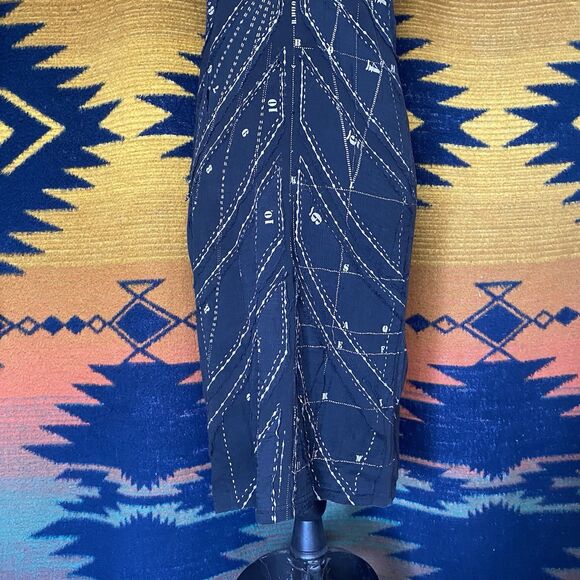 Isabel De Pedro Pencil Midi Dress. Silk Appliqué. Cotton Blend. Size 8. Boho. - Picture 4 of 16